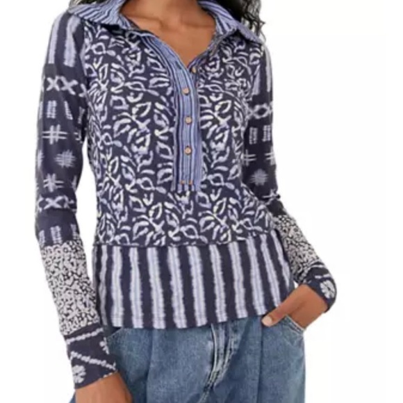 NWT Free People We The Free Shibori Dreams Top XS - Picture 2 of 13
